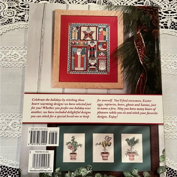 Happy Holidays Cross Stitch Book The Needlecraft Shop Christmas New - Picture 2 of 5